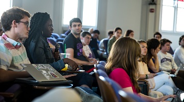 students in an audience